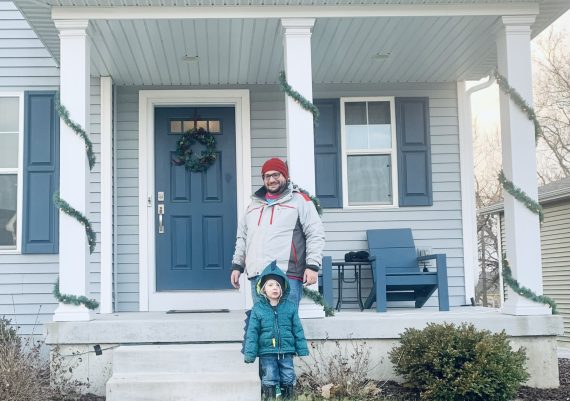 Decorating the House for Christmas with Dad